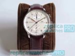 Swiss IWC ZF Factory Portuguese V2 White Chronograph Dial Watch